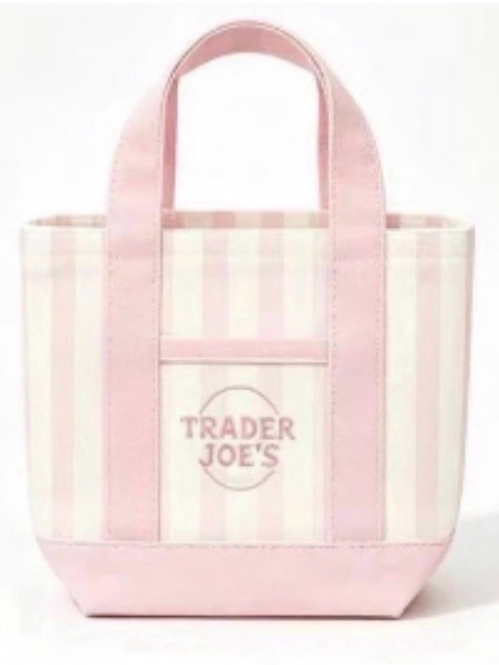 Trader Joe’s Pink Pastel Striped Mini Tote